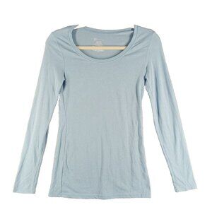 NO BOUNDARIES Junior Women Long Sleeve T-shirt Size SMALL(3-5) Blue Knit